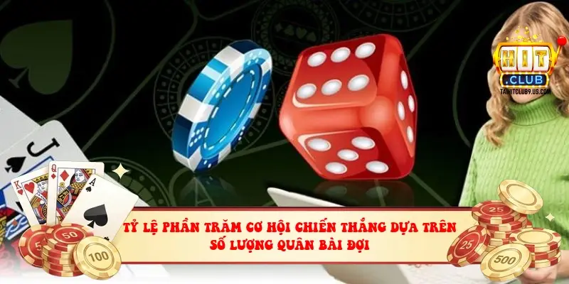 Tỷ lệ phần trăm cơ hội chiến thắng dựa trên số lượng quân bài đợi