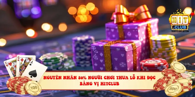 Nguyên nhân 80% người chơi thua lỗ khi đọc bảng vị Hitclub