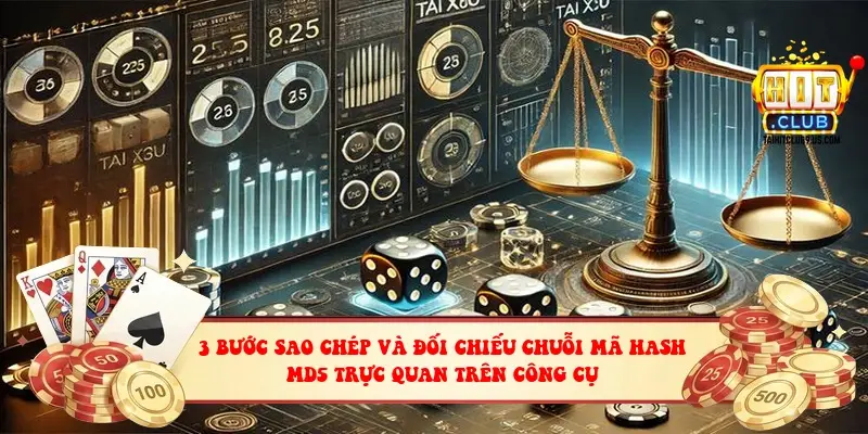 3 bước sao chép và đối chiếu chuỗi mã hash MD5 trực quan trên công cụ