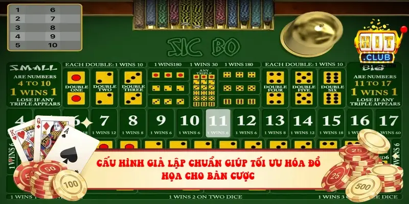 Cấu hình giả lập chuẩn giúp tối ưu hóa đồ họa cho bàn cược